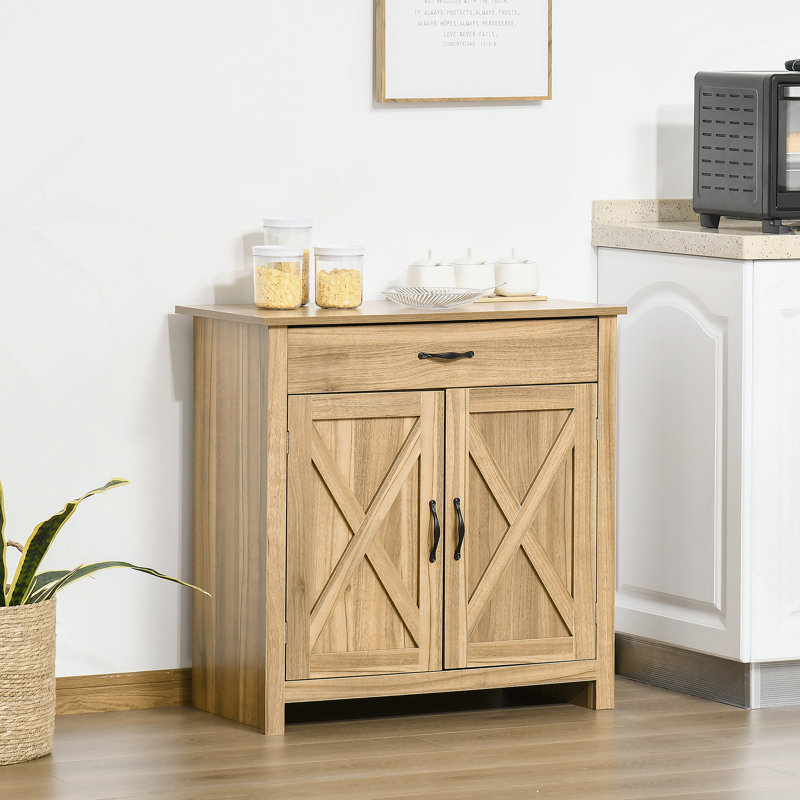 Armoire d'appoint avec tiroir, Brun