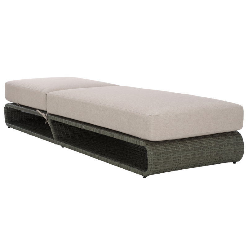 Chaise longue Tullahoma, Gris clair, Gris/brun