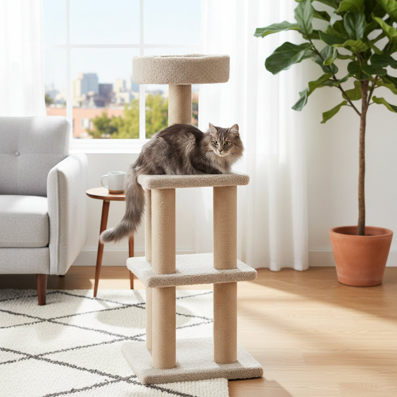 Grand arbre à chat beige Amazon