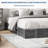 GarveeHome Minimalist Wood Platform Bed Frame for Home Office - Queen Size, Sturdy Wooden Slat Support, No Headboard, No Box Spring Needed, Easy Assembly - Water-washed Black