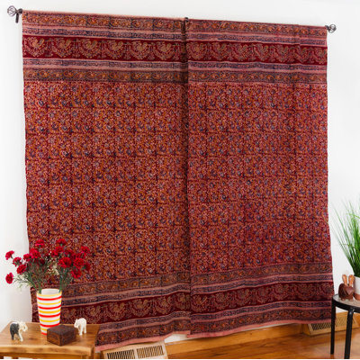 Orellana 100% Cotton Room Darkening Curtain Single Panel