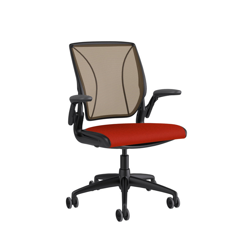 Mesh Task Chair, Black, Monofilament Stripe/Atlantic, Lotus/Black