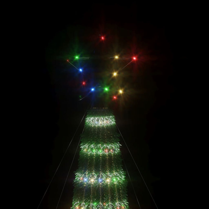 The Holiday Aisle® Christmas Tree Light Cone 275 Leds Colourful 70.9", Coloful