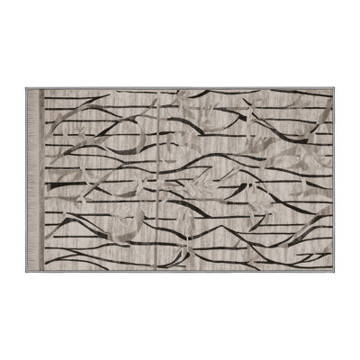 Tapis gris lavable à la machine