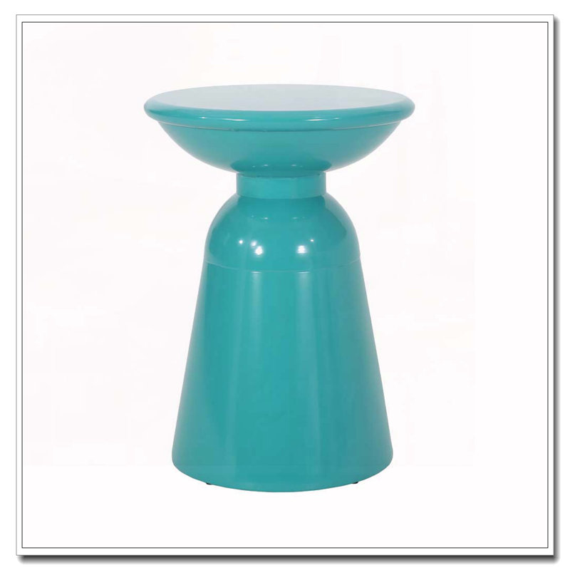 Outdoor Metal End Table, Teal