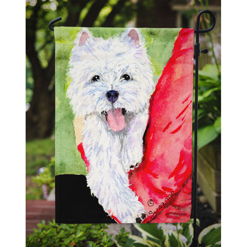 Drapeau de jardin à 2 côtés westie