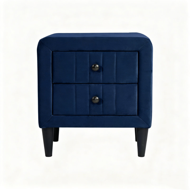 Table de chevet moderne avec rangement, Navy Blue