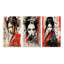 «Brave Japanese Woman Warrior Vintage Collage», 3 pièces sur toile-532840418-532840422
