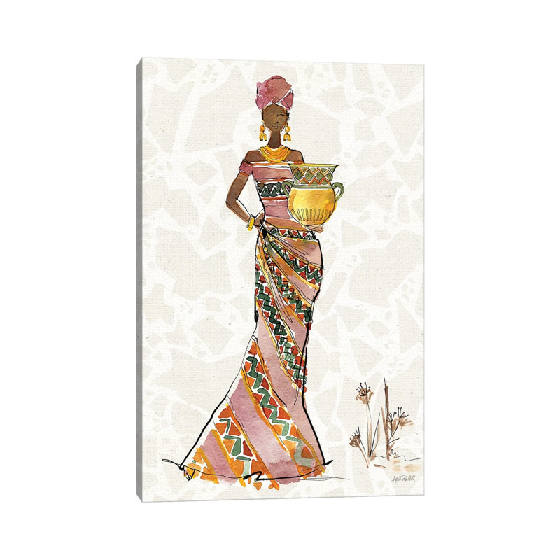 African Flair X 1 Piece Wall Art on Canvas, 66.04 cm H x 45.72 cm W x 1.91 cm D, No Frame