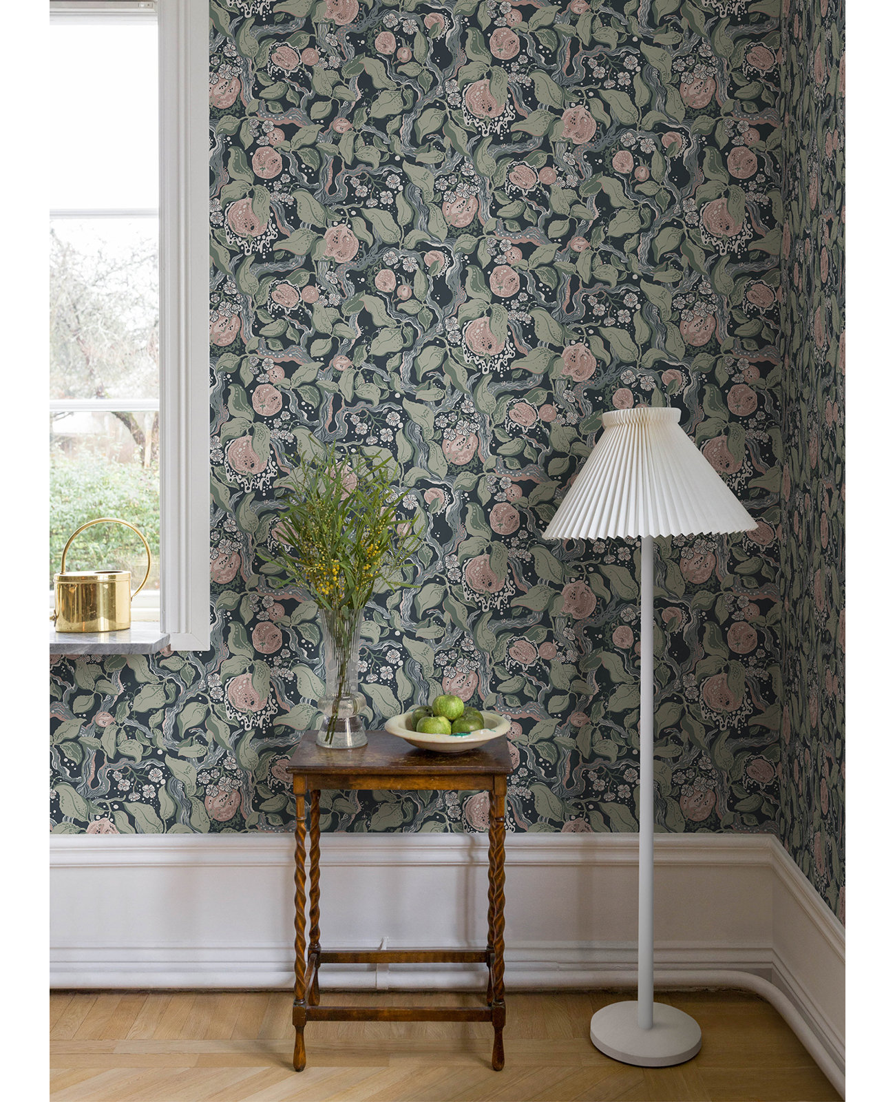 Botanical Wallpaper, Neutral/Pink