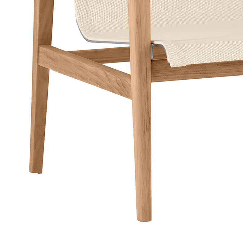 Coast Patio Lounge Chair, Natural Teak Frame/Canvas Sling
