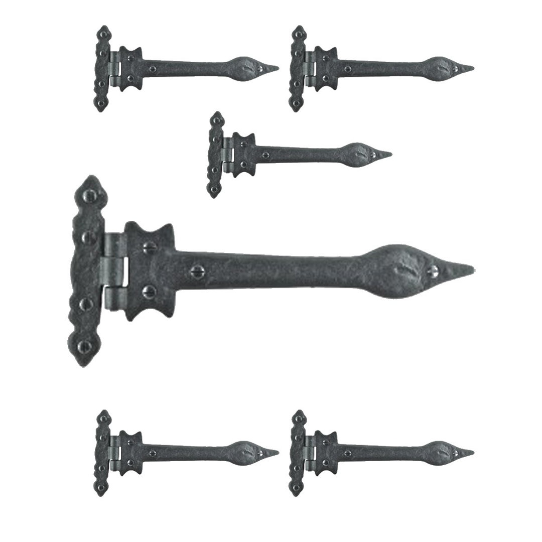 Spear Tip Wrought Iron Strap Hinge (Set of 6) The Renovators Supply Inc.