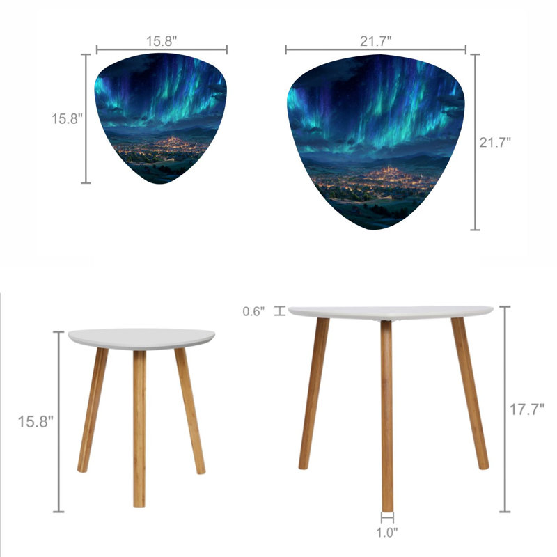 Ensemble de 2 tables basses gigognes Triangle