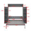 Grand lit escamotable avec tablettes et DEL-1446772055