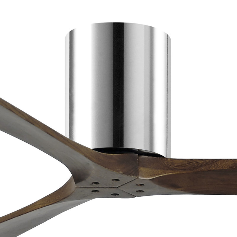 Irene Ceiling Fan, Polished Chrome, Walnut Tone, 60"