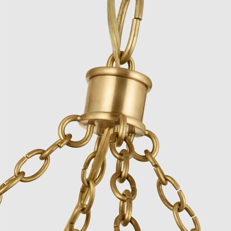 Menil 4 - Light LED Chandelier, Soft Brass