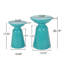 Ensemble de tables d'appoint modernes à piédestal circulaire avec cadre en fer thermolaqué durable pour une décoration intérieure élégante et stable-118020316