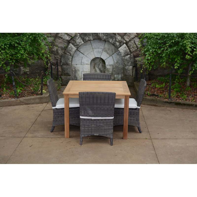 Newport 42" Teak Outdoor Square Dining Table