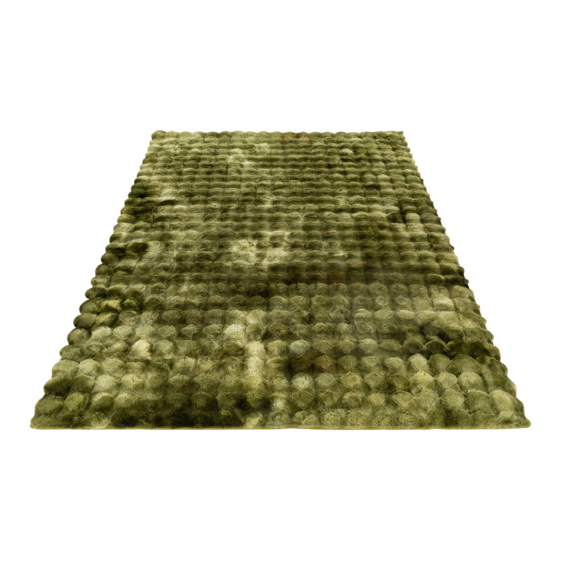 Camouflage Abstract Hand Tufted Area Rug, Rectangular 120 x 170cm, Green