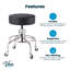 Tabouret de bureau pneumatique rembourré antimicrobien avec repose-pieds circulaire-1218434461