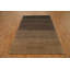 Tapis rayé brun de style moderne Gabbeh 7 x 10