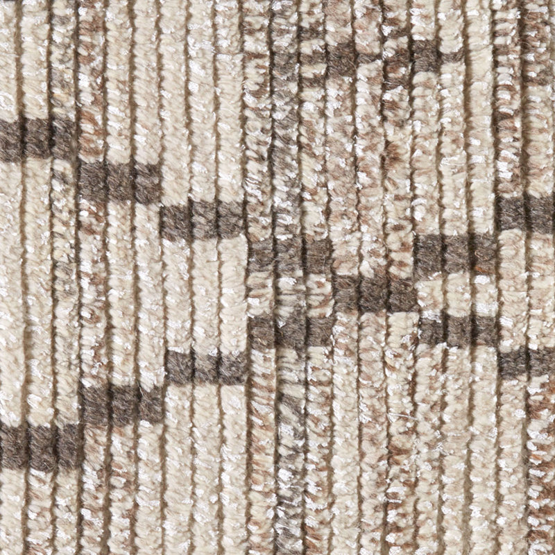 Tapis géométrique en laine et coton noué à la main Masham, Rectangle 4 pi x 6 pi