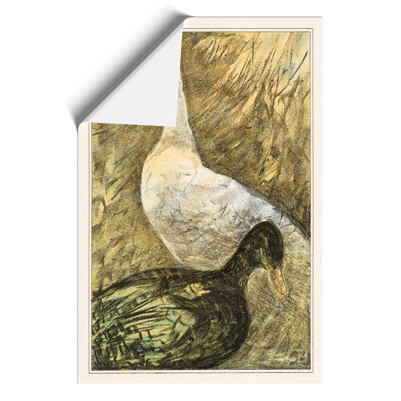 Two Standing Ducks by Theo van Hoytema - Frameless Print, 30cm H x 21cm W x 0.1cm D