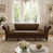Brown + Fabric + 3 Seat