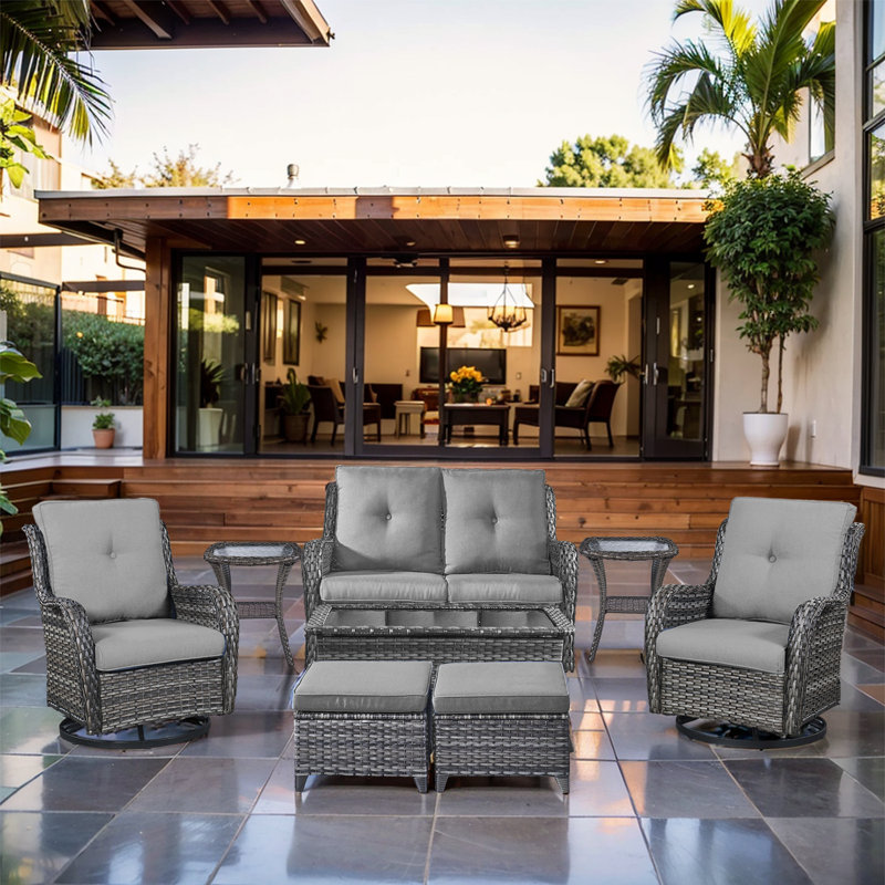 Boniab Sofa Seating Group with Cushions, Gray, Gray