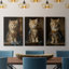 Série royale d'animaux LXIV - ensemble de toiles tendues avec châssis Premium - prêt à être accroché-102398689
