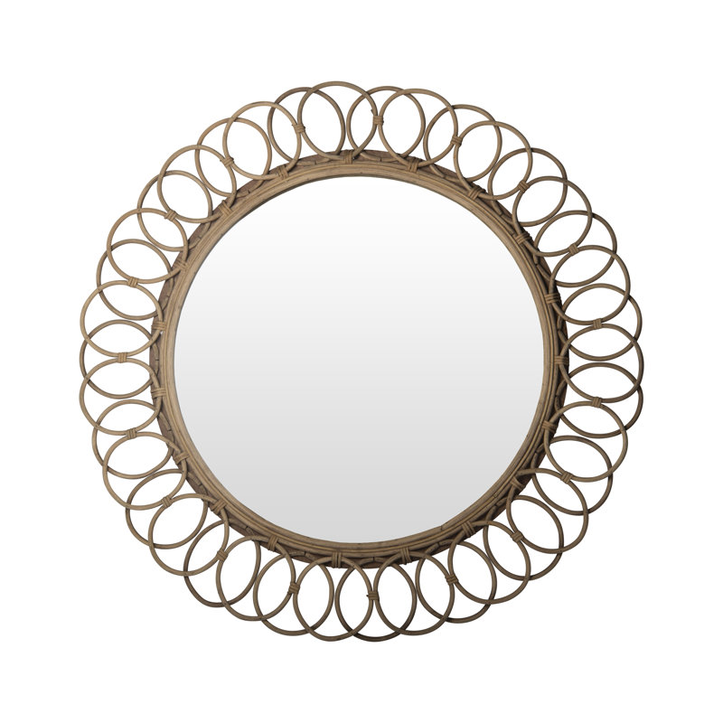 Miroir en rotin