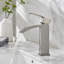 Robinet de salle de bain en nickel brossé, robinet pour lavabo de salle de bain, robinet de salle de bain monotrou moderne