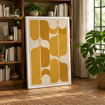 Ochre Forms Mid-Century - Wrapped Canvas
