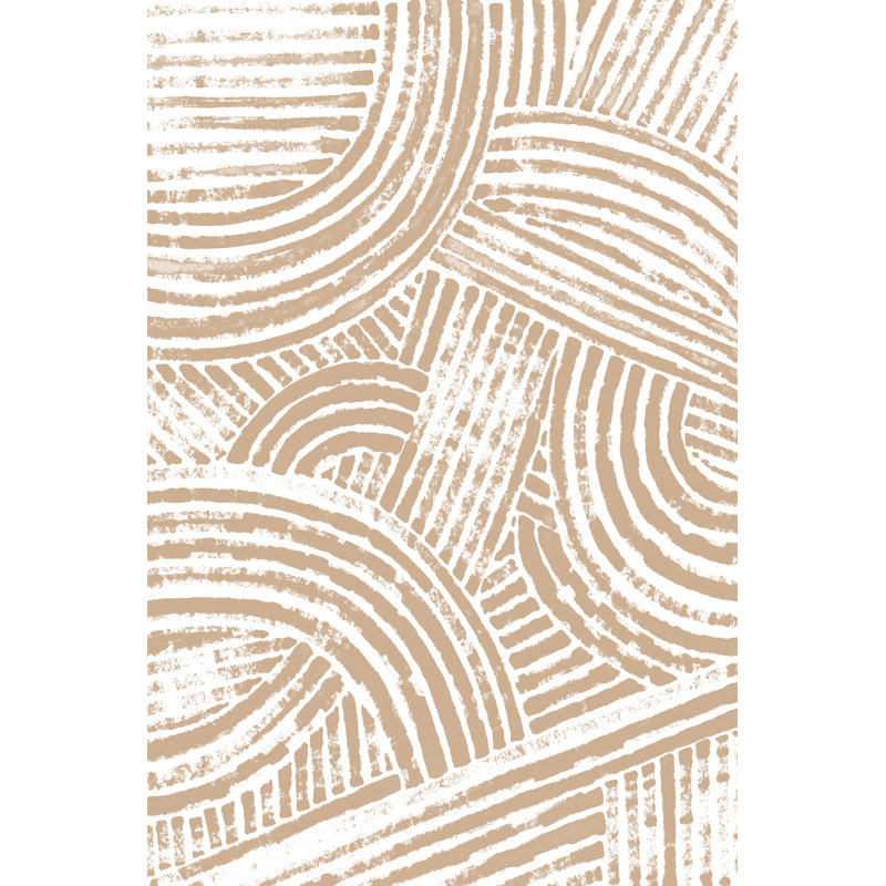 Pattern Maze In Apricot I by June Erica Vess - Wrapped Canvas Print, 46cm H x 30cm W x 3.8cm D