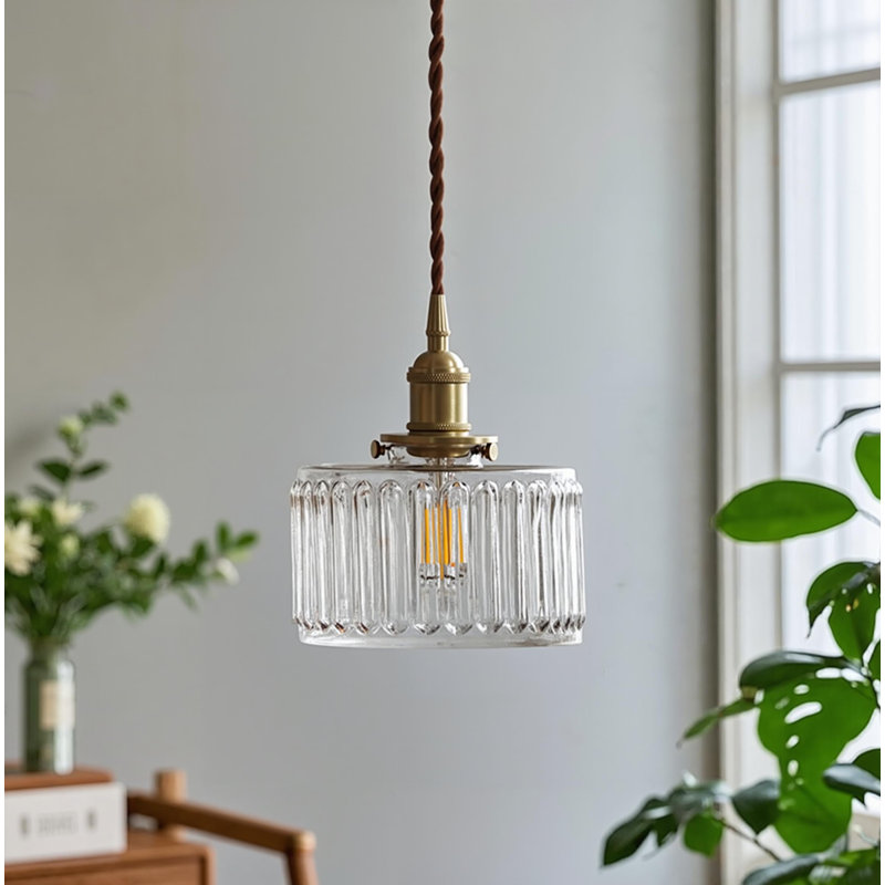 Luminaires suspendus 1 lumière verre transparent