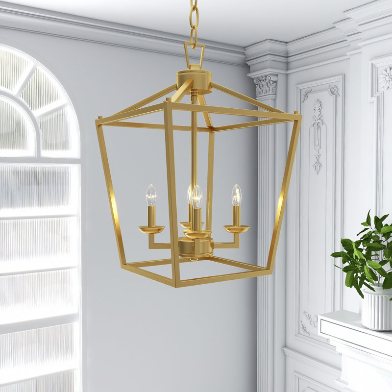 Dobson 4 - Light Lantern Pendant, Soft Gold
