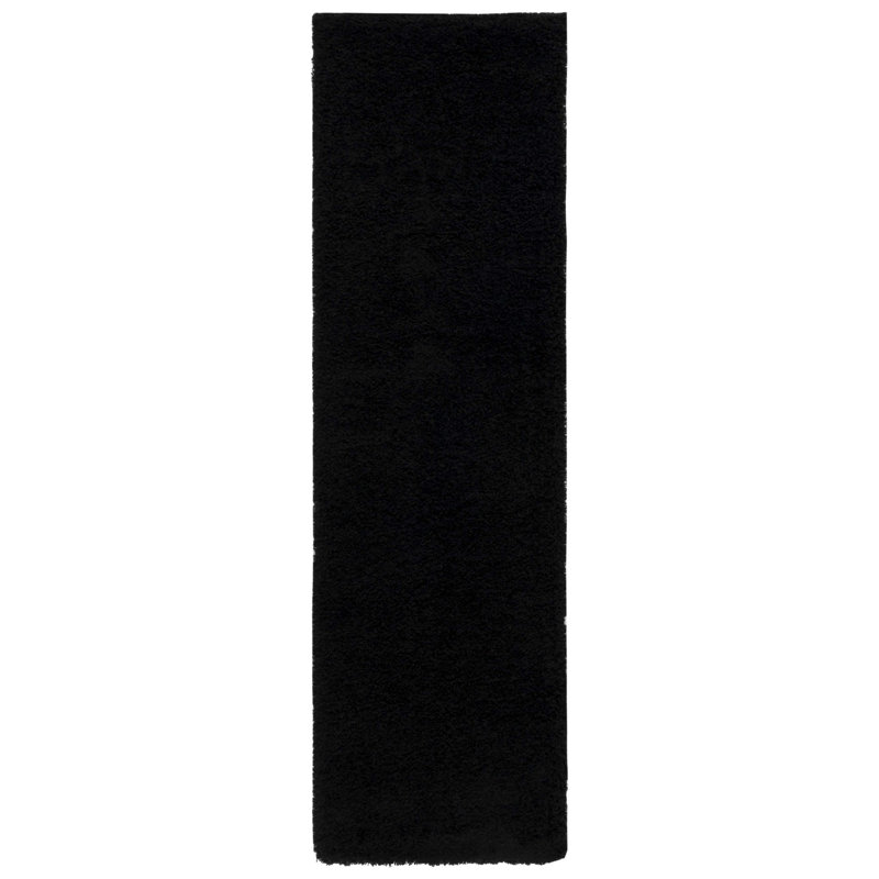 Tapis noir Demi-Leigh, Tapis de couloir 2 pi 3 po x 8 pi