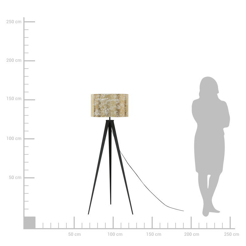 Ringgold 156cm Black Tripod Floor Lamp