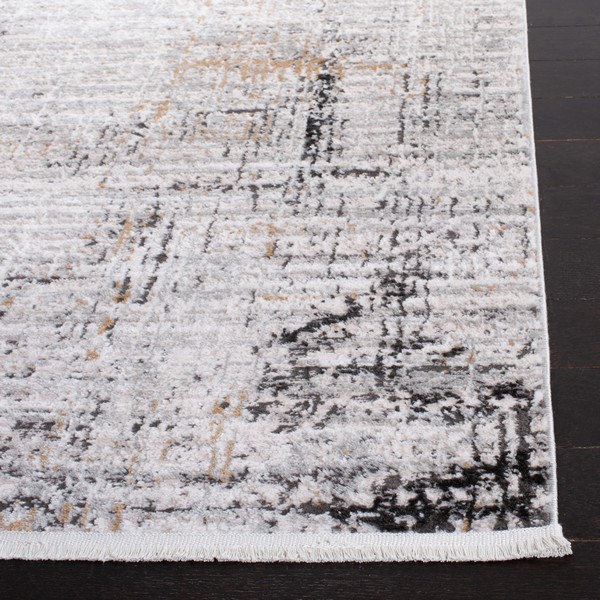 Looped/Hooked Grey Rug