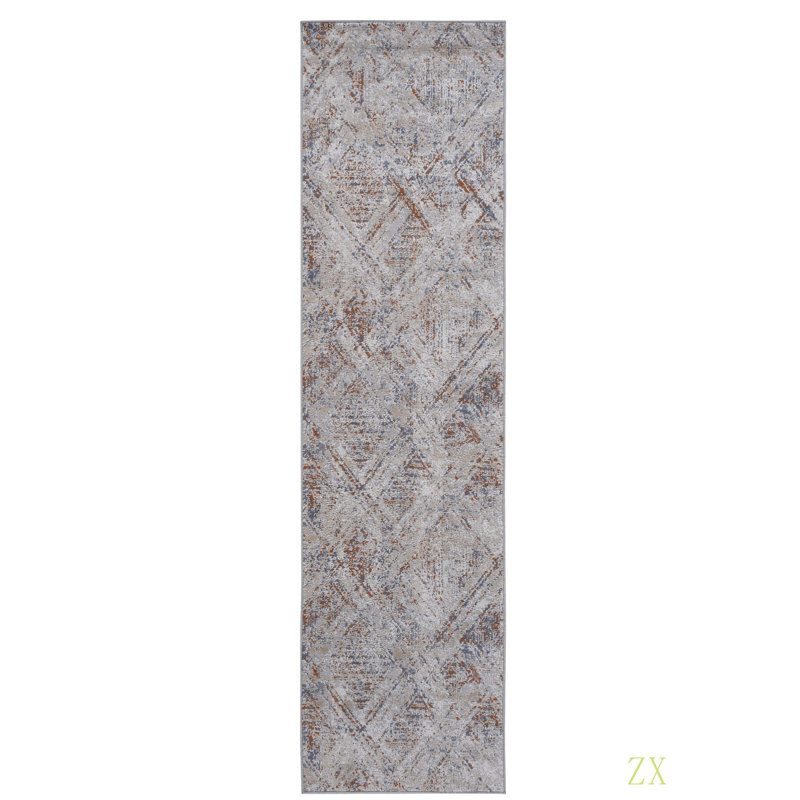 Collection 2X8  /Geometric Non-Shedding Living Room Bedroom Dining Home Office Stylish And Stain Resistant Area Rug