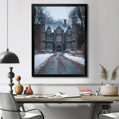 University Library In Winter - College & University Buildings Wall Decor