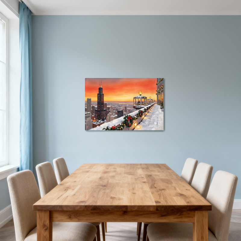 Scène de Noël d'hiver de Chicago