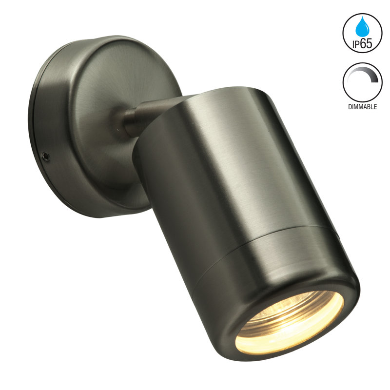 Odyssey 1 Light Outdoor Sconce, Brushed Stainless Steel