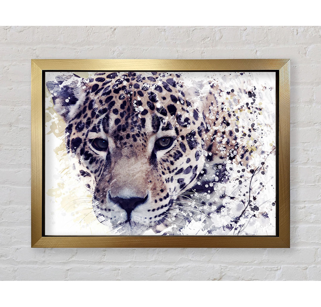 Leopard Splash - Einzelner Bilderrahmen Kunstdrucke