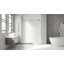 Porte de douche pivotante sans cadre avec verre transparent 3/8 po Pirouette l 30-36 po x H 72 po-99105431
