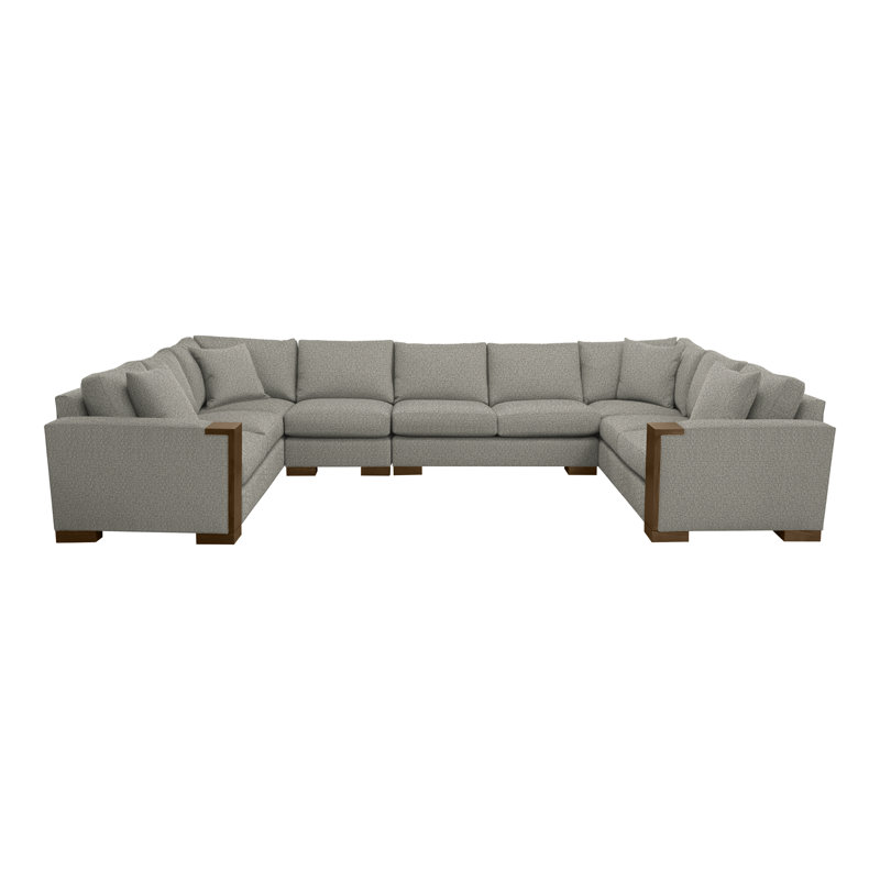 Michael Weiss 4-Piece Abingdon Sectional, Tuck Graphite, Havana