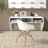 Yves Modern Wall Mounted Floating Computer Table Desk with Storage Shelves-72519144