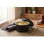 Mini cocotte noir mat rétro, bol en grès allant au four de 320 ml pour soupe à l'oignon, cocotte individuelle et cuisson