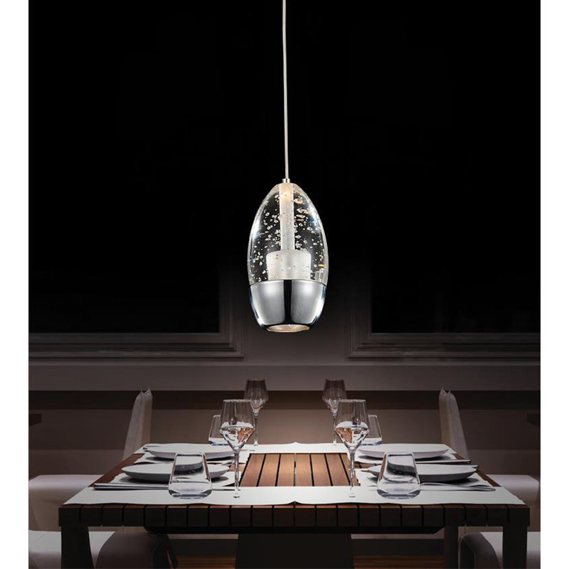 Bagley 1 - Light Chrome Single Pendant