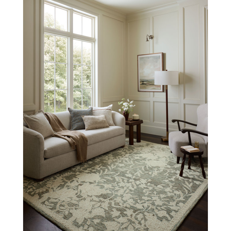 Tapis contemporain lagon / blé Loloi, Rectangle 2 pi 3 po x 3 pi 9 po